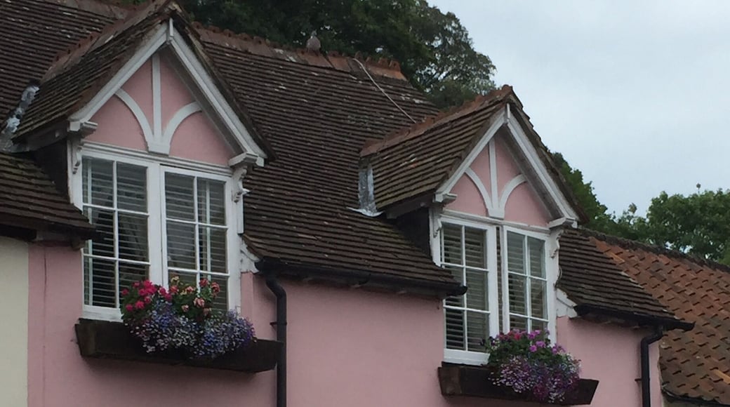 A beautiful pink cottage at the most beautiful village of Dunster.