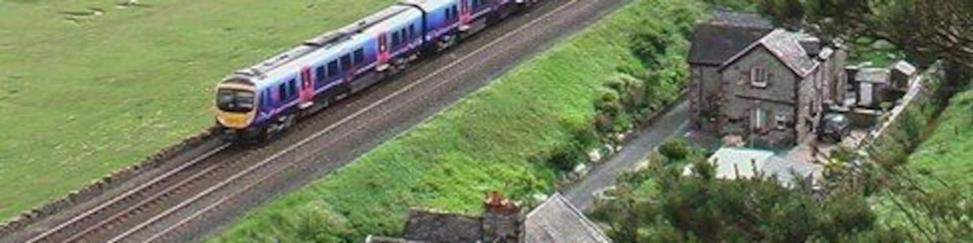 Quarrymens Cottages Meathop A view from the top of Meathop Quarry across to Holme Island