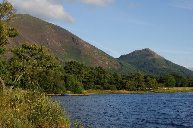 Ullock Pike and Dodd from Scarness Bay, Lake Bassenthwaite