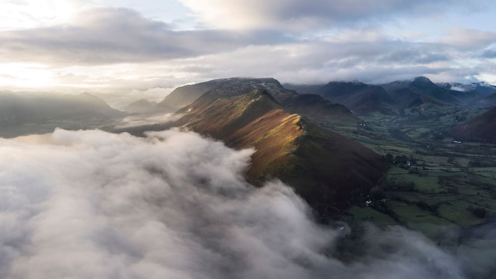 Cat Bells on a misty winter morning Lake District