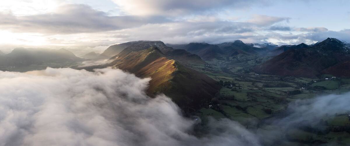 Cat Bells on a misty winter morning Lake District