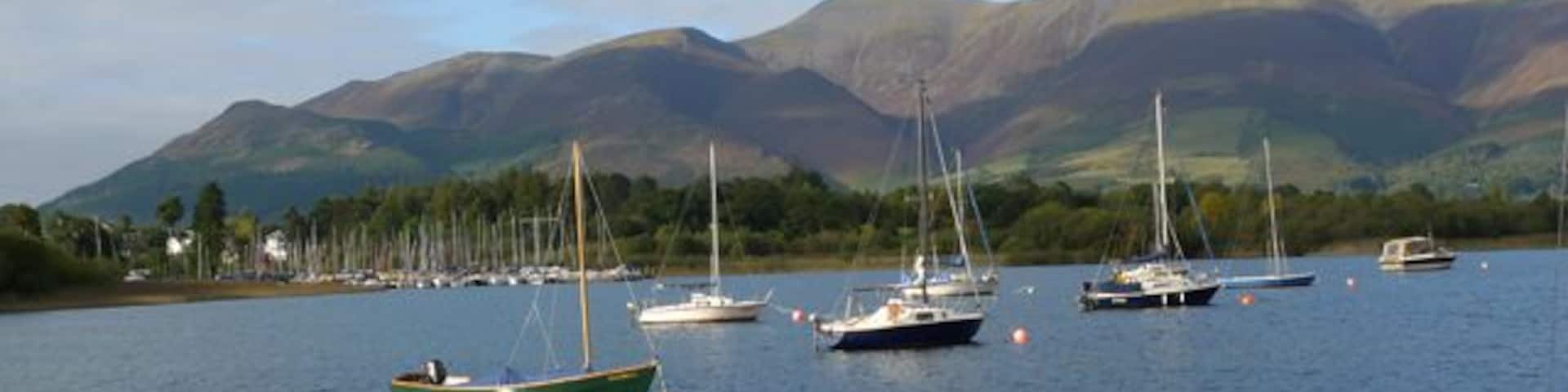 Sailing Boats in Derwentwater off Nichol End