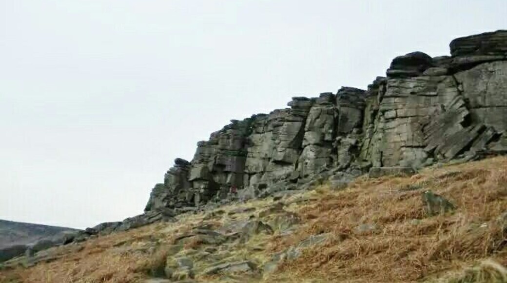 Stanage Edge is the cliff where Kiera Knightley stood in 2005's Pride and Prejudice.
Enjoy the short hike up as well as all the mountain sheep!