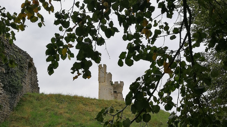 Although the West Range is more complete, the view from the moat bottom up to the East Tower, even it it's ruinous state, demonstrates how imposing Helmsley Castle would have been.