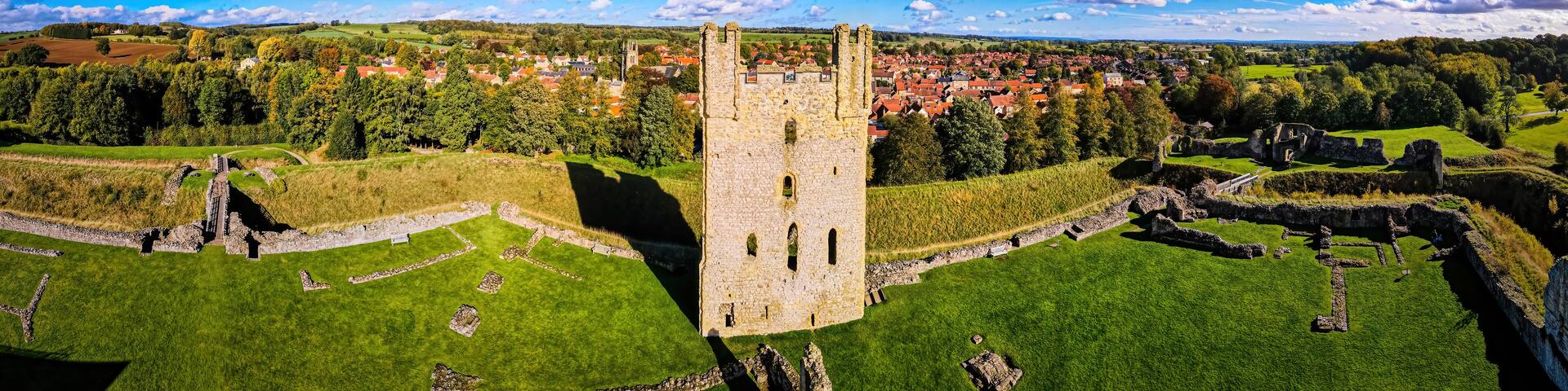 A view of Helmsley, a market town and civil parish in the Ryedale district of North Yorkshire, England
