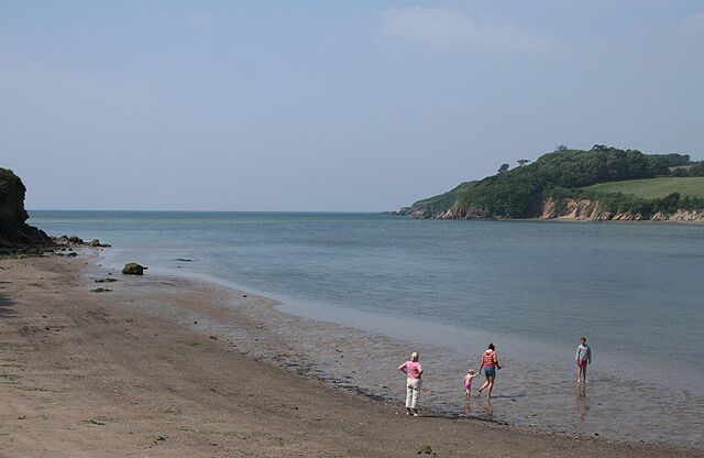 Kingston: by Malthouse Point With Mothercombe on the far side of the Erme Estuary. About an hour or so after high tide