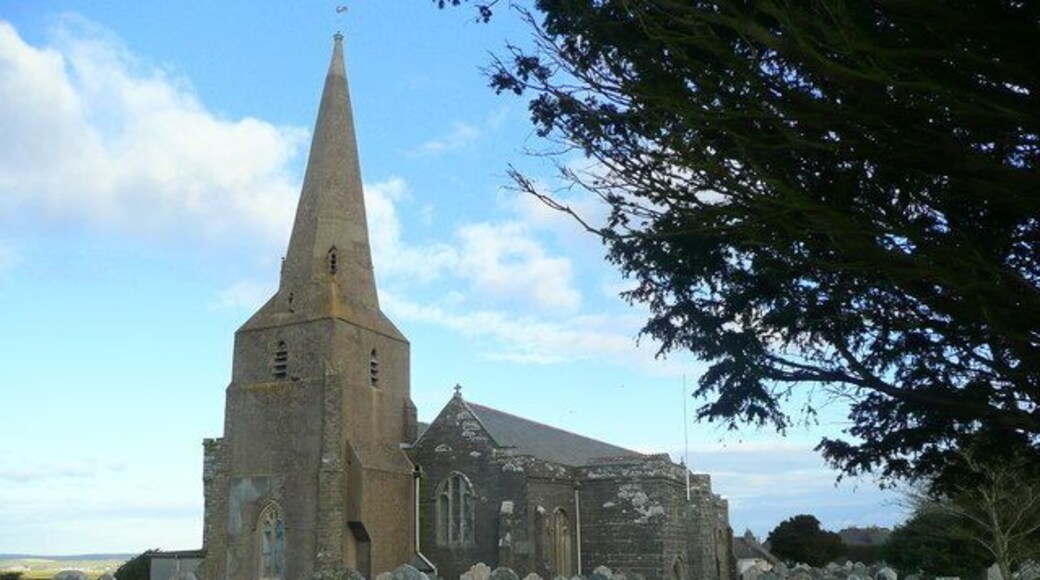 All Saints parish church, Malborough, Devon, seen from the southwest