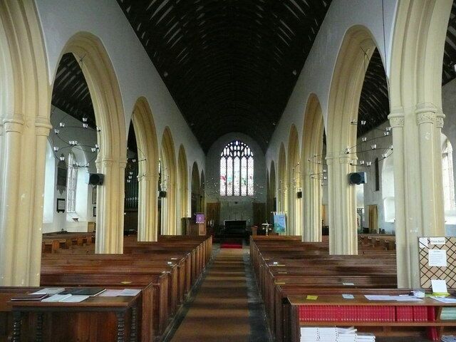 All Saints' church, Malborough - interior A three-aisle village church!