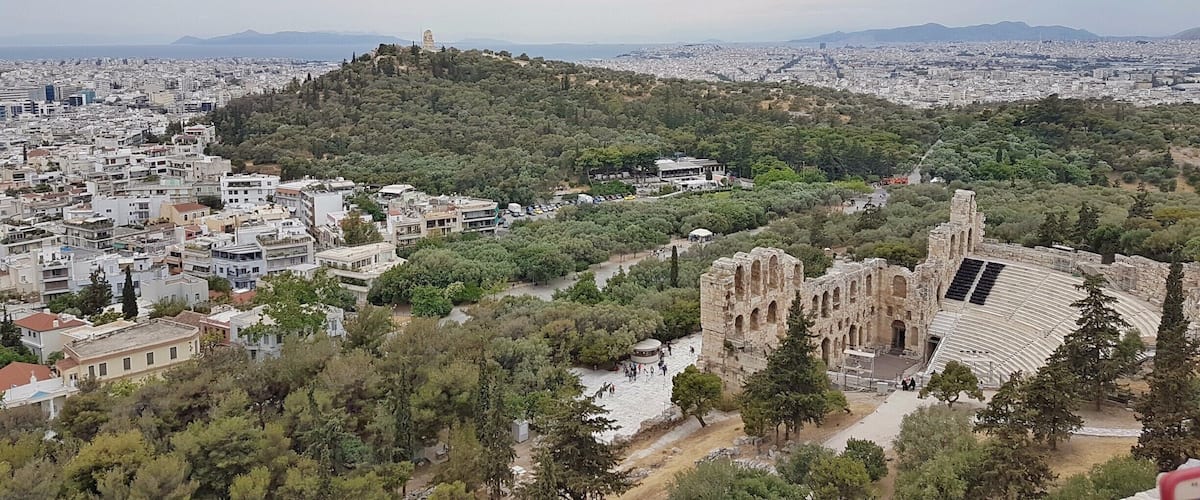 Probably my favorite view from the top of the Acropolis, looking out past the Odeon of Herodes Atticus, across the city of Athens and all the way to the port at Piraeus.
#athens #ancientarchitecture #structures #whataview