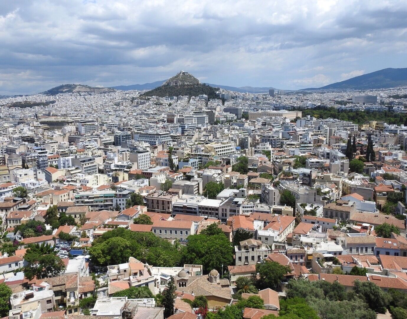 View from the highest point of the Acropolis or the “Sacred Rock.” While trying to get the perfect shot without people in it can be frustrating, sit back and appreciate the beauty of one of the most historic and magnificent cities in the world! 