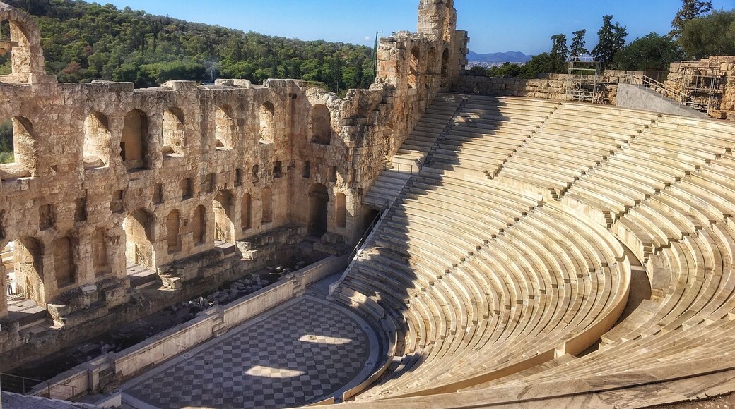 Occupying a slope on the Acropolis hill this theatre could sit up to 6000 spectators. It’s an amazing sight.