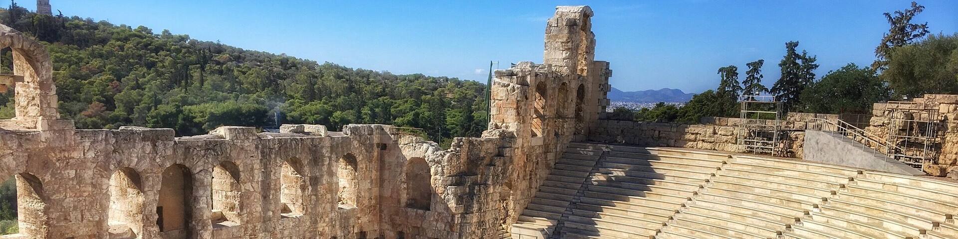 Occupying a slope on the Acropolis hill this theatre could sit up to 6000 spectators. It’s an amazing sight.