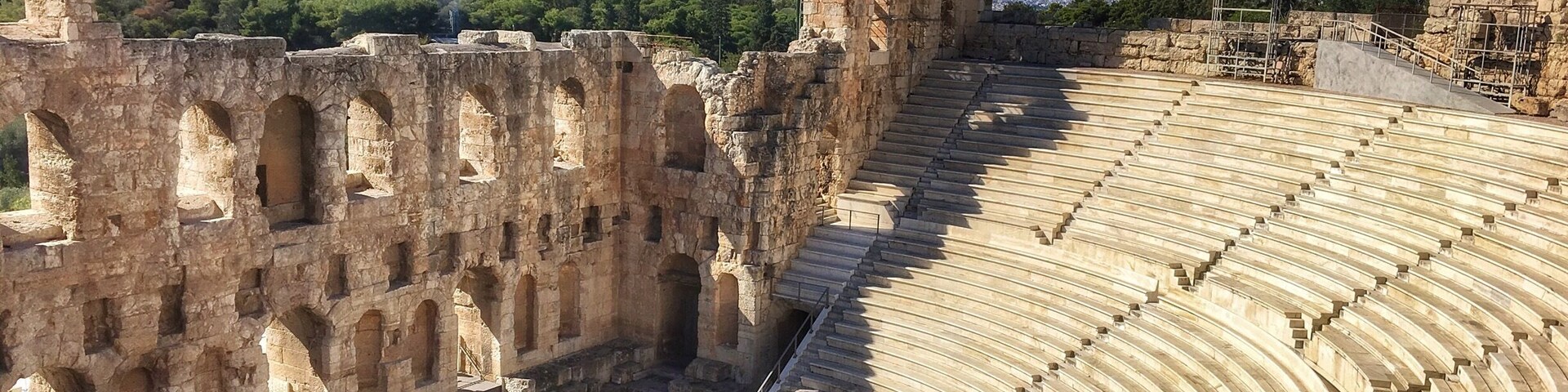 Occupying a slope on the Acropolis hill this theatre could sit up to 6000 spectators. It’s an amazing sight.
