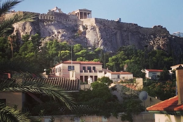 The gorgeous rooftop view of the Acropolis from the Adrian Hotel! The perfect spot to linger over breakfast with fresh squeezed orange juice and Greek coffee. The hotel is in an ideal location in the heart of the Plaka.