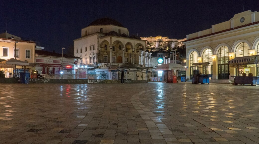 Get up really early before all the crowds for the best view of the Acropolis from Monastiraki Square. Athens at night is incredible.