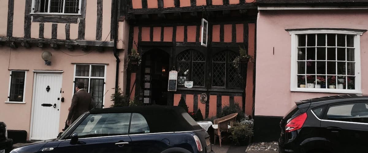 The craziest angled houses are in Lavenham