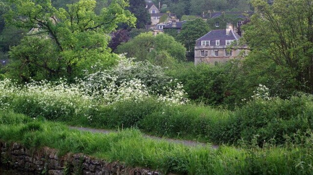 Limpley Stoke. Viewed from the Kennet and Avon Canal south of the bridge.
