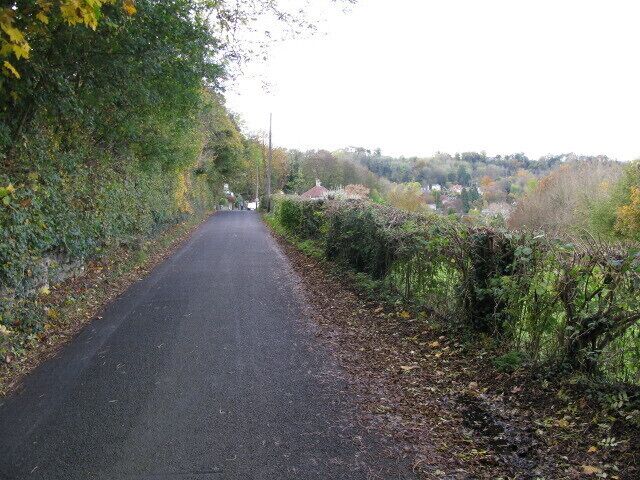 View along Crowe Hill towards Limpley Stoke