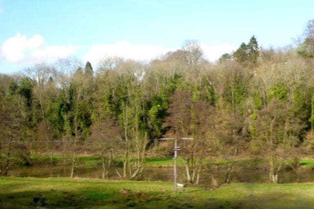 River Avon at Limpley Stoke View east across the river just east of Limpley Stoke from a train from Bristol to yeovil.