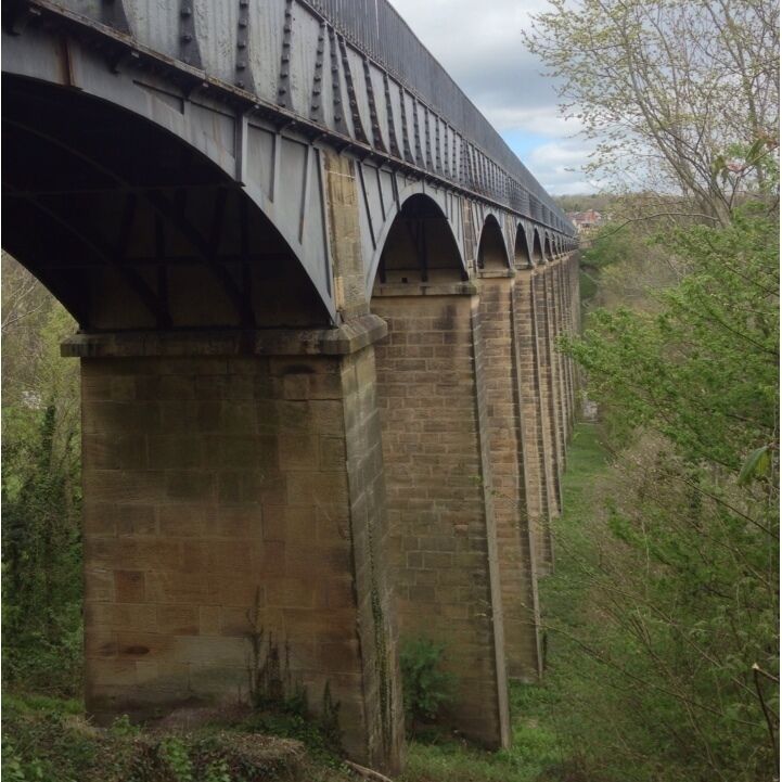 The aqueduct's construction, which began in 1795, was revolutionary at the time. Telford, rejecting all precedents, designed a cast-iron trough 3.25 metres wide and 307 metres long, laid along the top of 18 stone piers to carry the waterway high above the river.For the adventurous, it is possible to hire a canal boat both at Chirk Marina or at Trefor Basin and cross the aqueduct by boat. Alternatively there are canal boat trips available for those who want to sit and take it all in.
