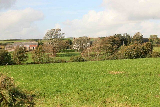 Tregarrick farm across the fields