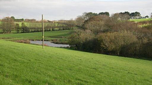 Green Valley This shallow valley turns into a deep v shaped valley just to the south of here as it goes down to Polperro.