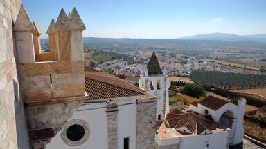 ESTREMOZ, PORTUGAL: View from the Tower of the Three Crowns (Torre das Tres Coroas) with the Santa Maria Church in the foreground