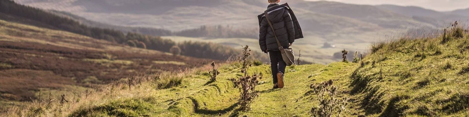 The Annandale Way is accessible by walking out of Moffat along Beechgrove. This is a photo of my son I took about 5 miles out from Moffat.