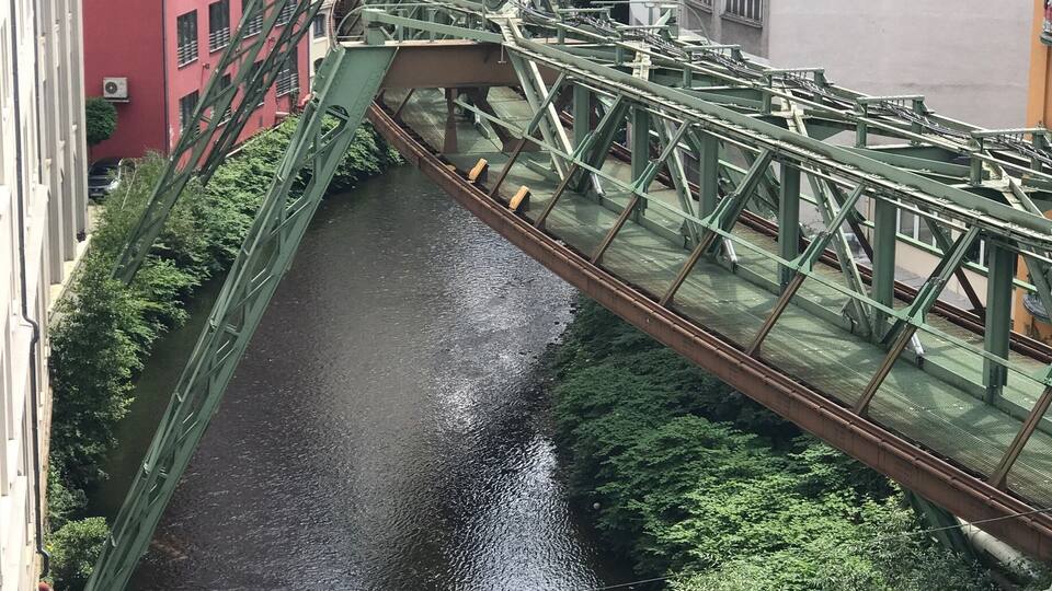 Historic and famous Wuppertal monorail.