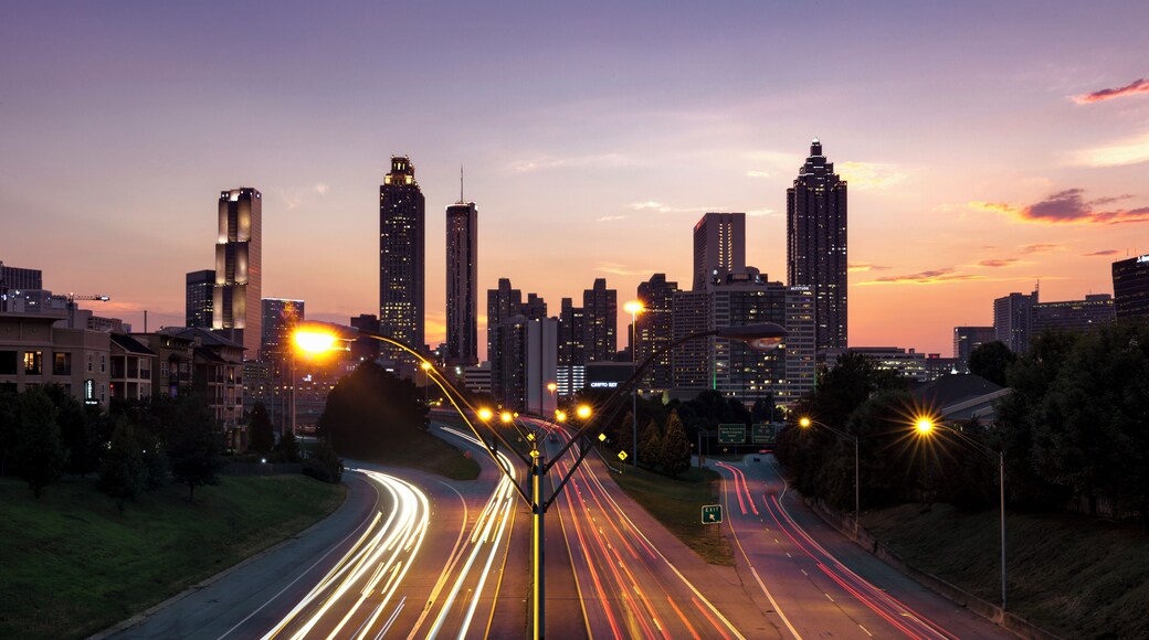 Came out at sunset to grab this shot. Then came back later that night to grab the lights turned on in the buildings.