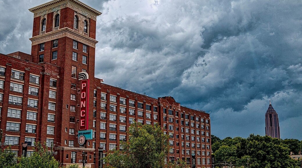 Storm rolling in over Ponce City Market. Viewed from Paris on Ponce
