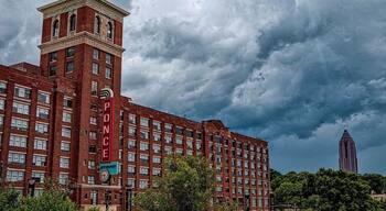 Storm rolling in over Ponce City Market. Viewed from Paris on Ponce