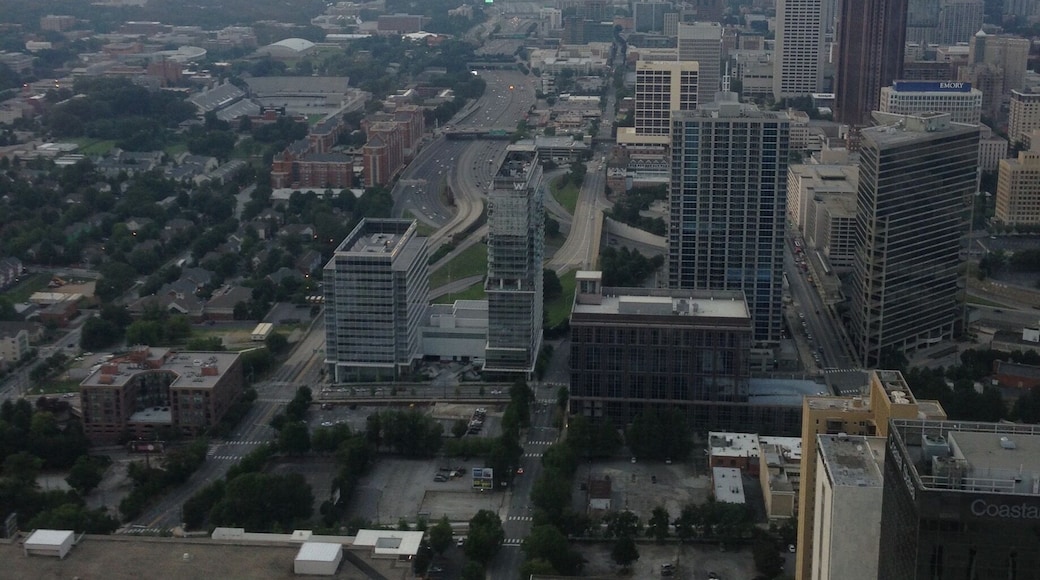 View of Atlanta from the top of Westin Peachtree Plaza.
#atlanta #downtown