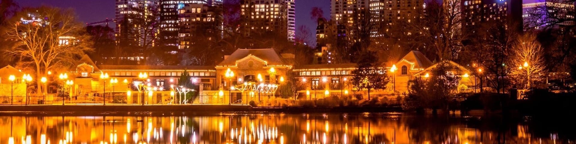 Nice park with a nice view of Atlanta skyscrapers.