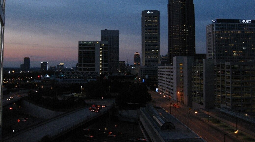 View towards uptown Atlanta from downtown.