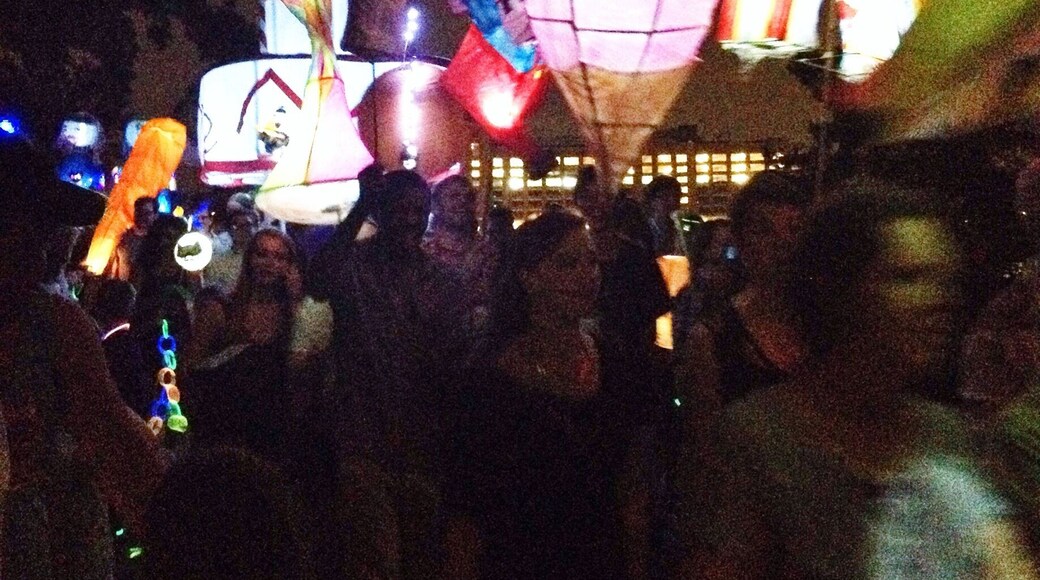 During the Atlanta lantern parade on the Beltline