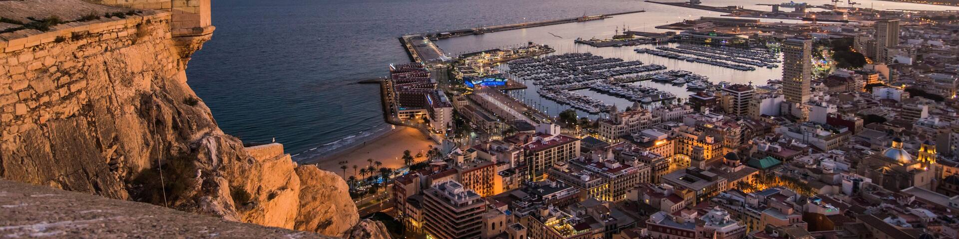 Santa Barbara Castle on Mount Benacantil above Alicante, Valencia, Spain
