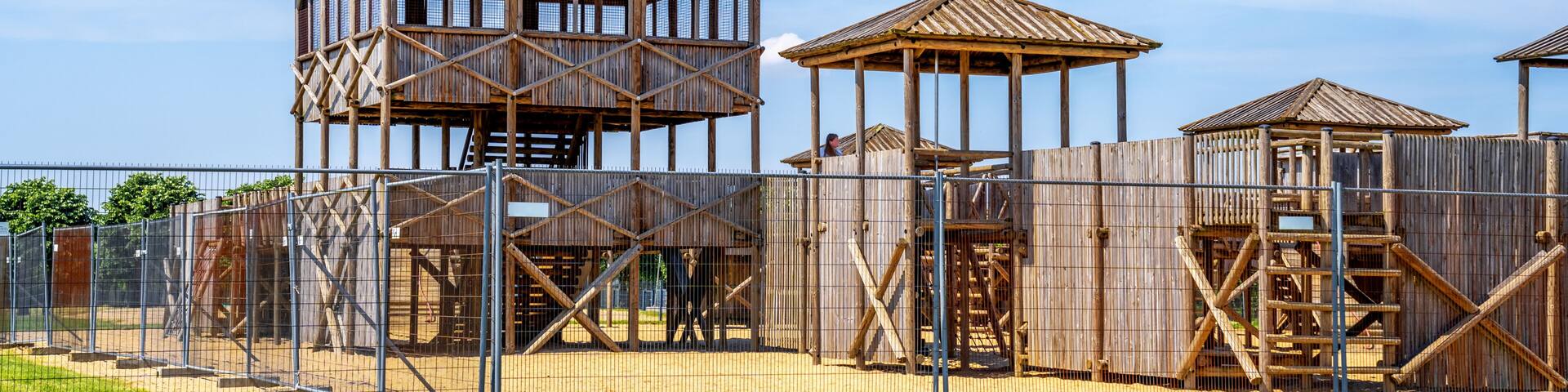 Spielplatz, Archäologischer Park, Xanten, Nordrhein-Westfalen, Deutschland