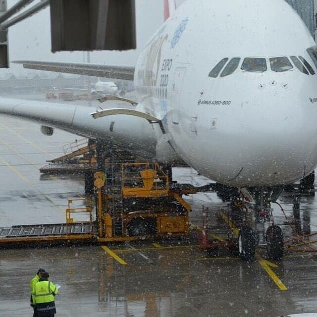 Snowy München. I just realised I have more photos of parked aircrafts rather than the interiors of the plane.