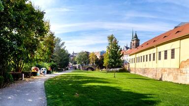 Millrace in Pilsen, Czech republic. Mühlgraben in Pilsen, Tschechien