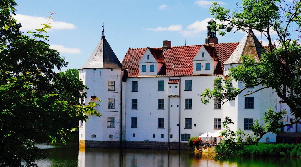 Glücksburg castle is a castle on the water, built in 1582 the interior is beautiful and intricate, just like the exterior. When we visited we took the tour with a woman dressed in period clothing, you see a painting of a man who's shoe follows you around the room and toilets in closets. The grounds of the castle are stunning, and close to the little town of Glücksburg. If you are hungry there is a few pretty places to eat in the centre, but we stopped at a little grocery store and took a sandwich to the grounds as they were so lovely.