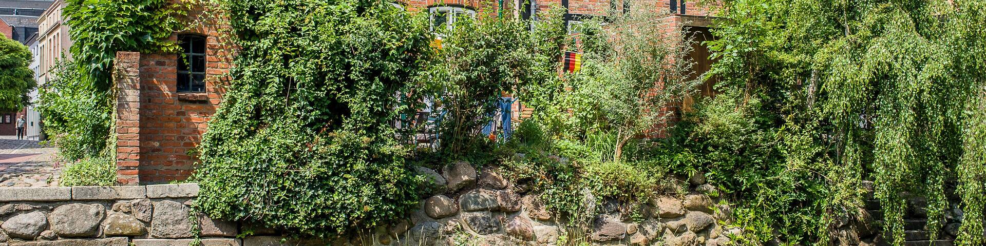 Old cottage made of red bricks, Bad Oldesloe, Northern Germany