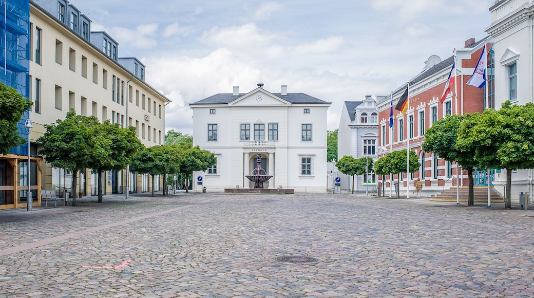 Market place in Bad Oldesloe, northern Germany