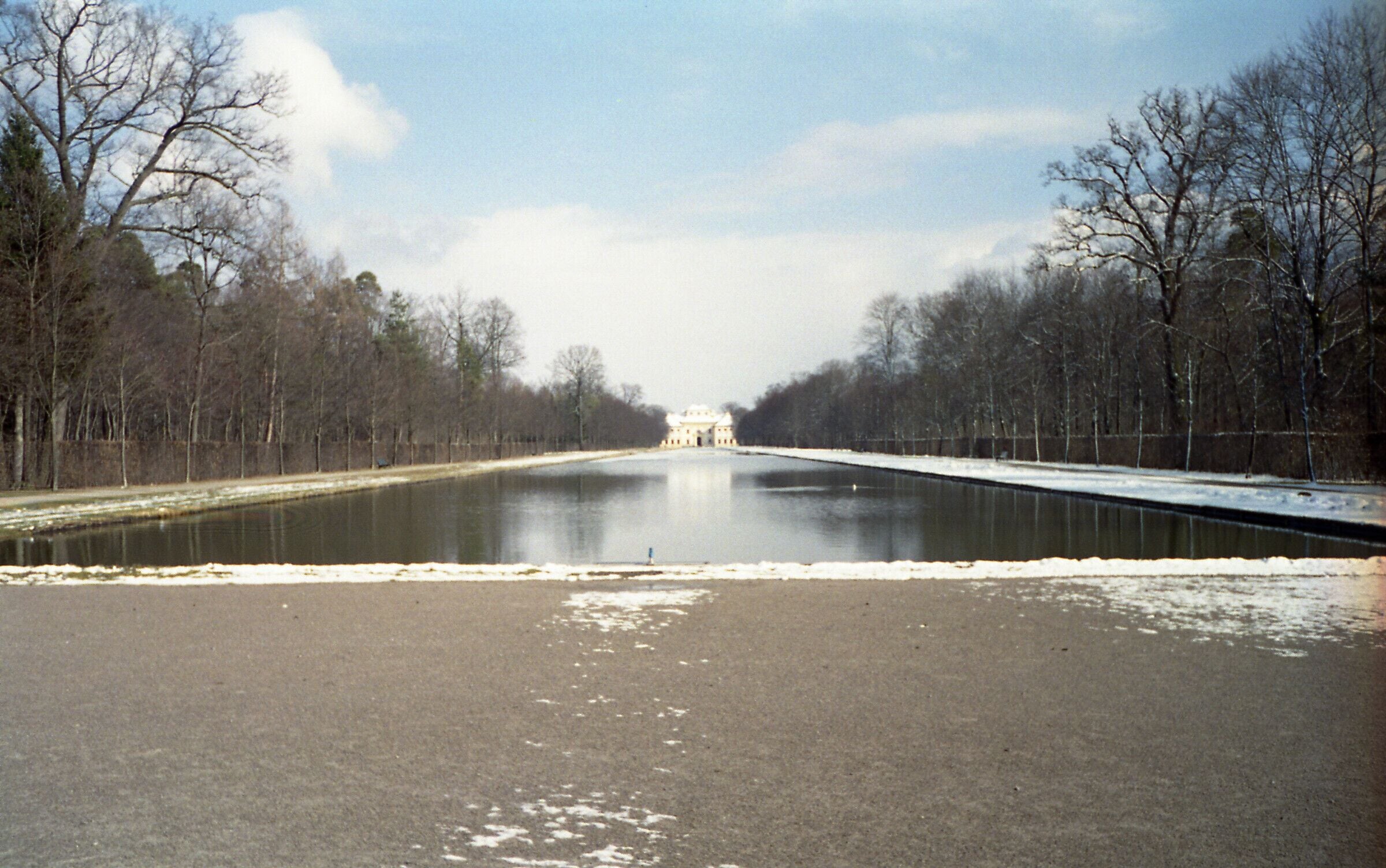 Reflecting pool in winter