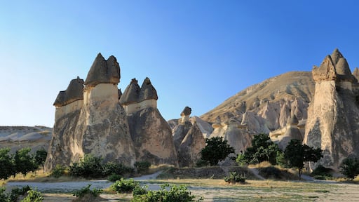 Zelve Cave City Valley Panorama in Cappadocia Turkey