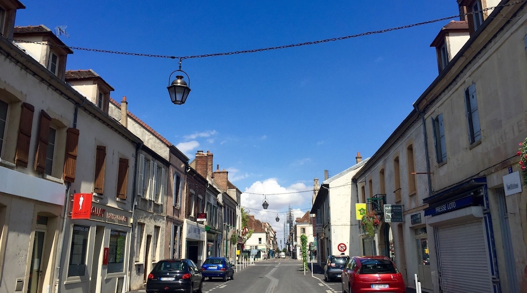A typical street at Sens, France.