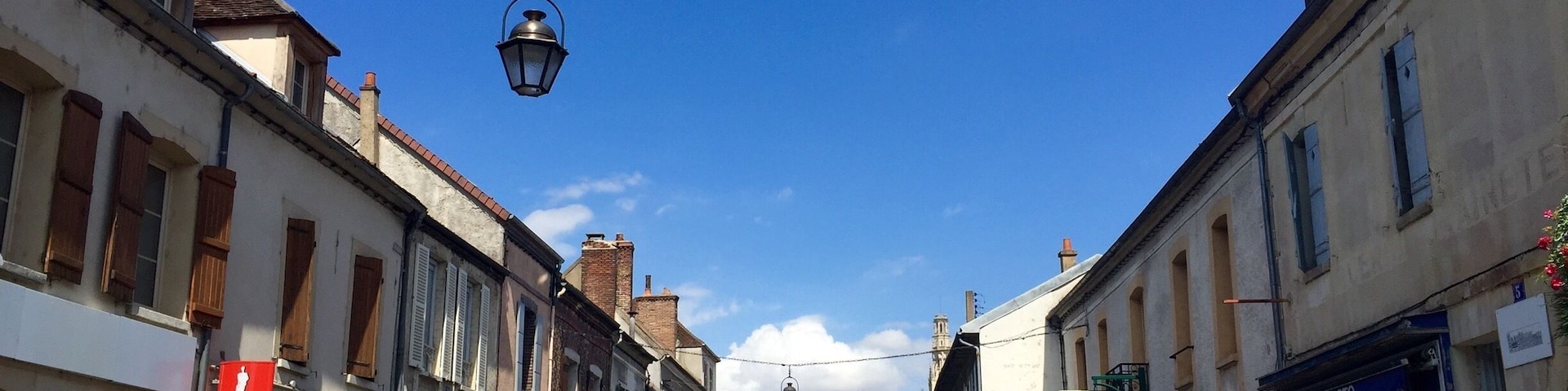 A typical street at Sens, France.