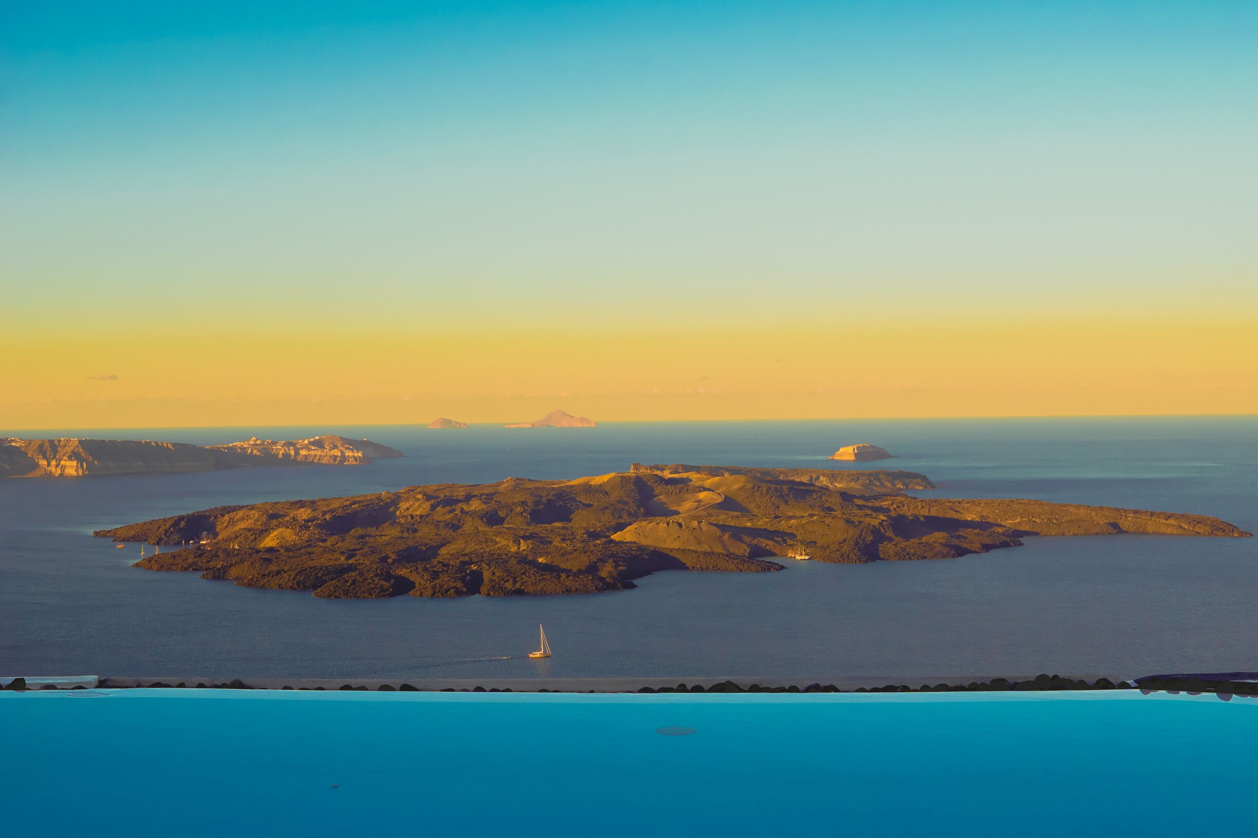 Infinity pool sunrise