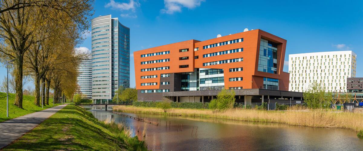 View of Hoofddorp, municipality of Haarlemmermeer, The Netherlands
