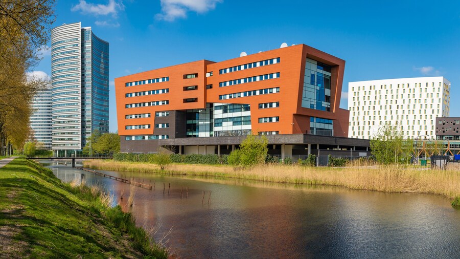 View of Hoofddorp, municipality of Haarlemmermeer, The Netherlands